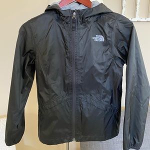 The North Face Girls Youth (10-12) Black Rain Coat